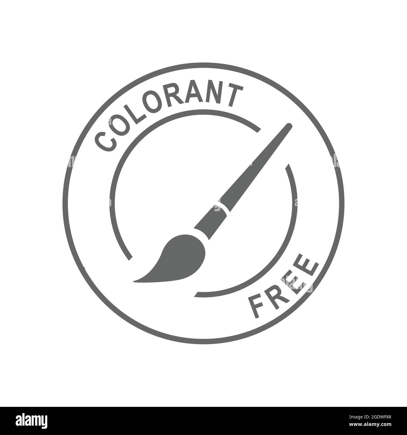 colorant free no artificial colors symbol for cosmetic and food products vector 2GDWF88